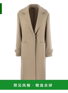 香港直邮FAY 女士外套 NAW54493230WINC205 AW2024 白色 翻领大衣