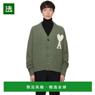 1h可退 【美国直邮】AMI Paris 绿色 Ami De Cœur 开衫 男装 针织