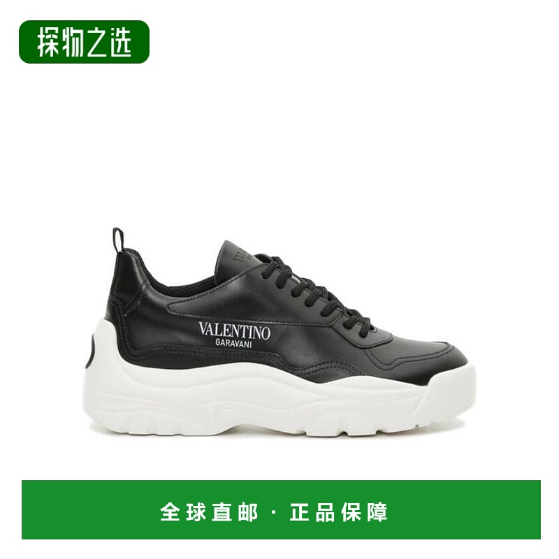 【99新未使用】香港直邮Valentino 黑色系带休闲运动鞋 SW2S0K55A