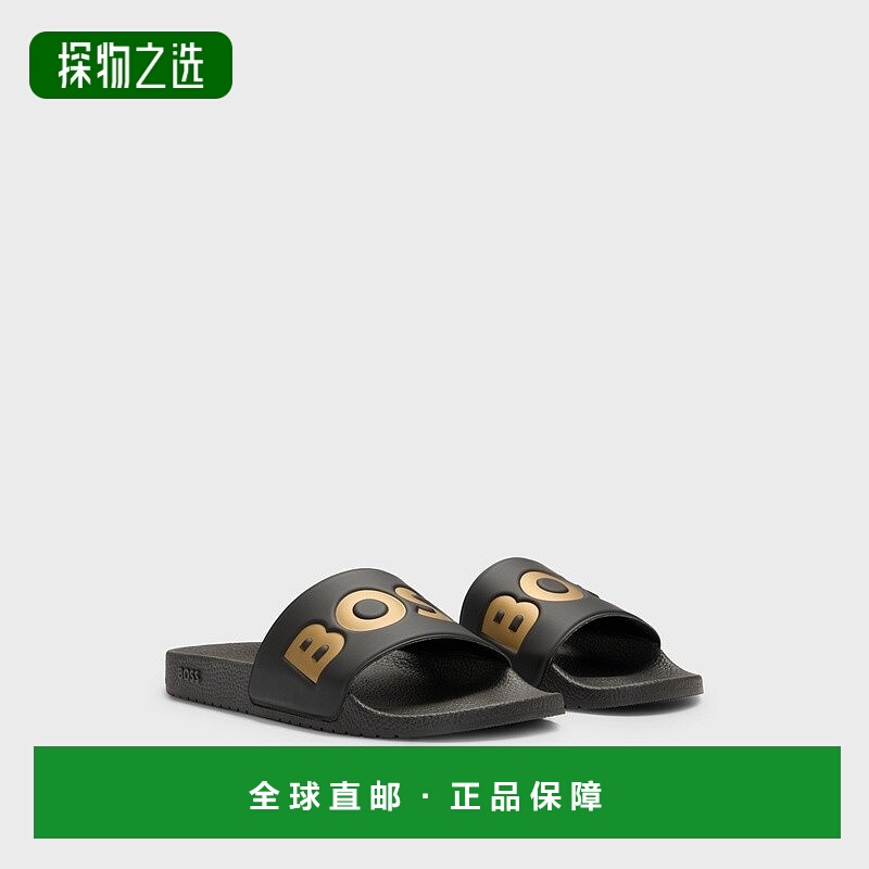 欧洲直邮HUGO BOSS雨果BOSS BLACK 制造带有大标志穆勒鞋男鞋