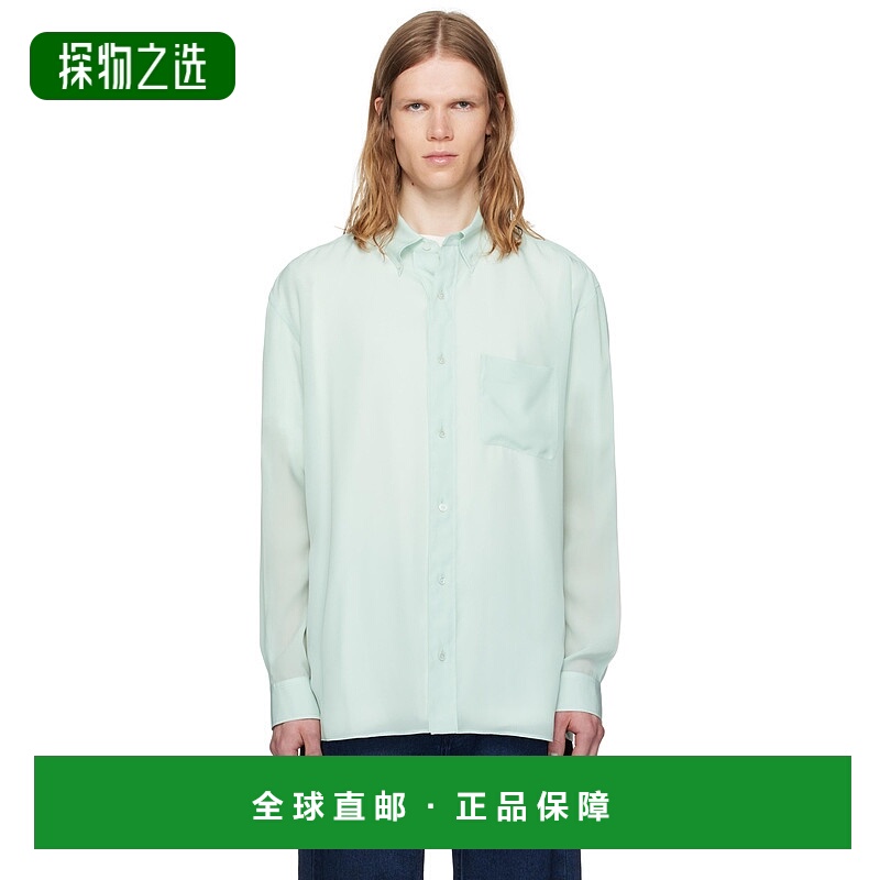 1h可退 香港直邮The Row 男士 绿色 Bresson 衬衫 916W3678
