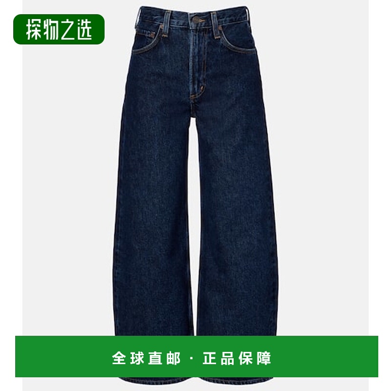 香港直邮AGOLDE 女士 Curve barrel-leg 低腰短款中腰牛仔裤