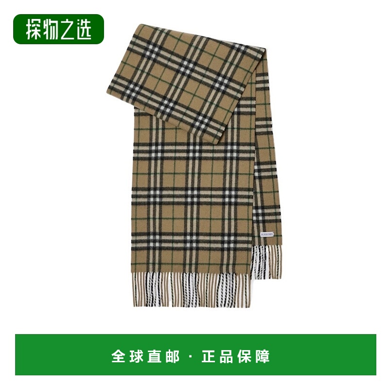 香港直邮Burberry 双面羊绒宽围巾 80965391博柏利格纹