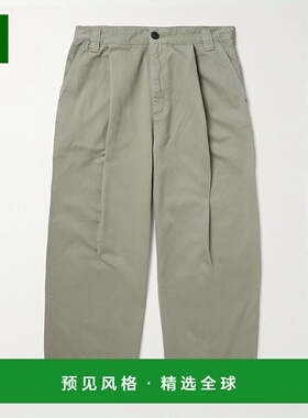 香港直邮1h可退 AGOLDE 男士 Gaius Regenerative 锥形褶裥棉质斜