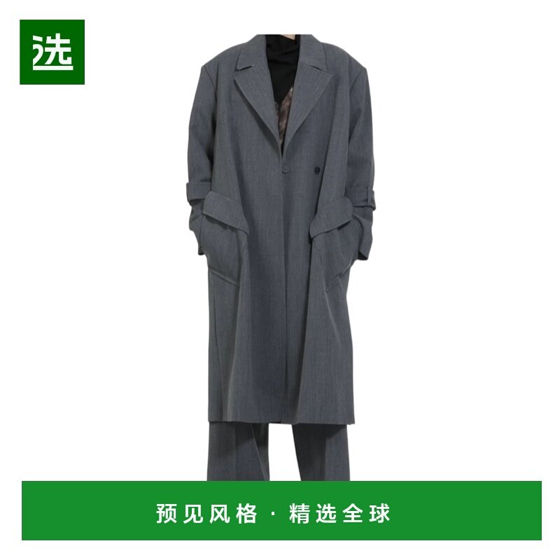 香港直邮N21 女士大衣 B04230478737 SS2025 灰色 直筒休闲裤,女装/女士精品,风衣,淘宝优惠券,粉丝福利购,淘宝优惠卷