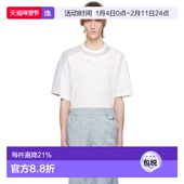 香港直邮Feng 恤 Chen 男士 1h可退 Wang 白色做旧 FMS15TS03