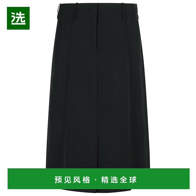 1h可退 香港直邮Jil Sander 吉尔·桑达 女士 褶皺 A 字裙 J02MA0