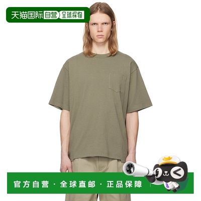 1h可退 香港直邮Sacai 男士 灰褐色 Cotton Jersey T 恤 2503628M