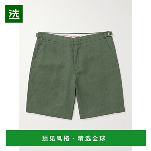 1h可退 香港直邮Orlebar Brown 男士 Norwich 直筒亚麻短裤 27932