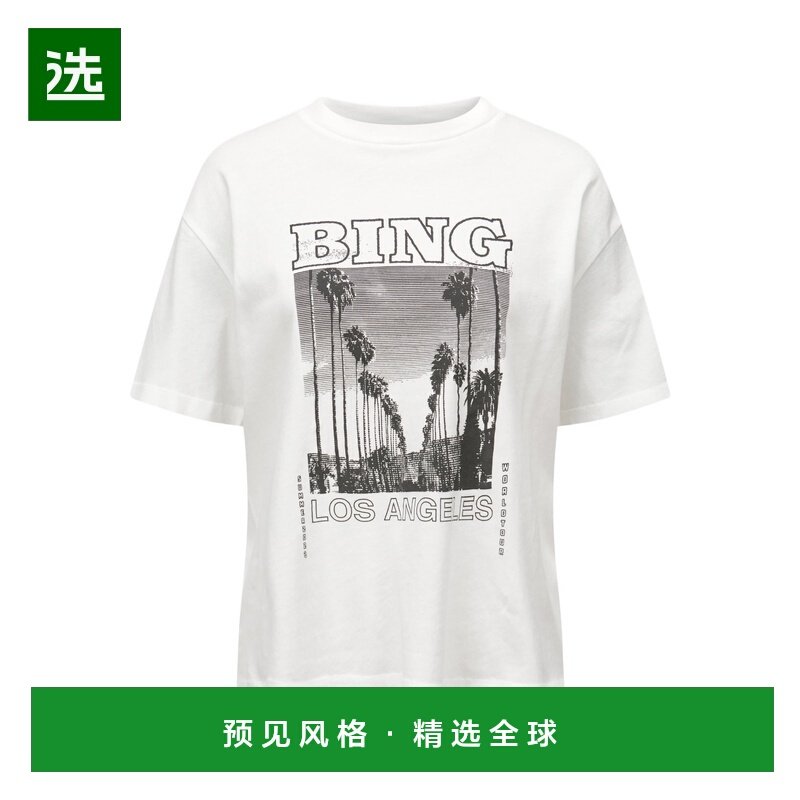 香港直邮Anine Bing 女士T恤 A0811614IVY1 SS2026 白色 短袖T恤,女装/女士精品,T恤,淘宝优惠券,粉丝福利购,淘宝优惠卷