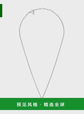 1h可退 欧洲直邮CELINE赛琳 Triomphe Iced 水晶与镀铑黄铜吊坠项