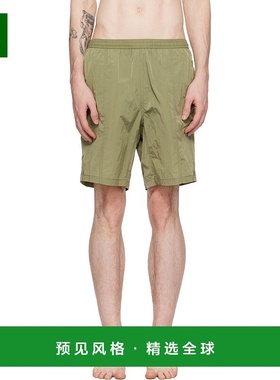 香港直邮Ami Paris 男士 绿色抽绳泳裤 HBW005PA0021