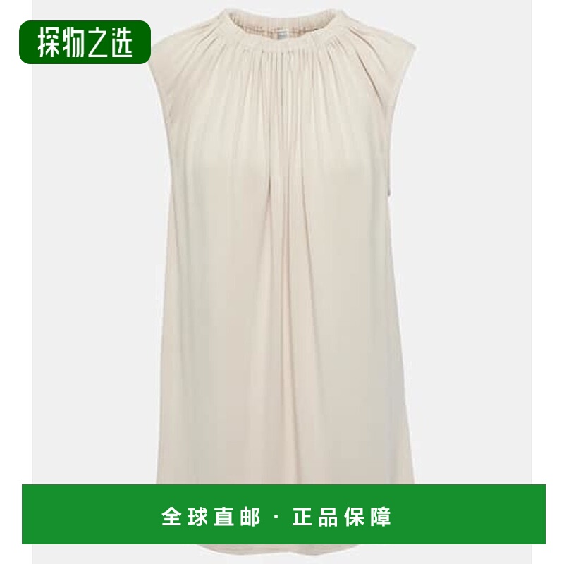 香港直邮TOTÊME 女士 褶皱针织上衣 beige米色 舒适时尚