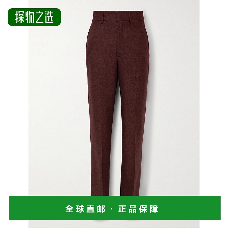 香港直邮Gabriela Hearst 男士 Harold 修身直筒羊毛羊绒混纺斜纹