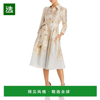 1h可退 【美国直邮】Teri Jon by Rickie Freeman|金属夹克连衣裙