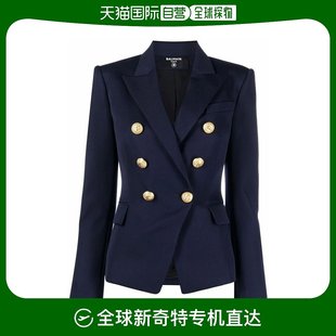 6UC BALMAIN YF1SG000WB08 女士西服上衣蓝色 欧洲直邮