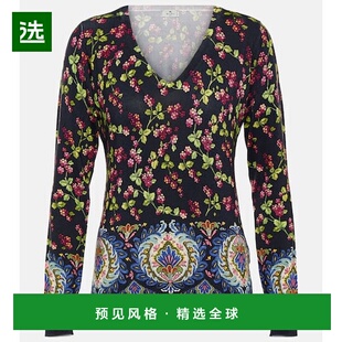 印花真丝混纺毛线衫 1h可退 女士 艾特罗 colorful 香港直邮Etro