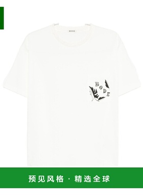 香港直邮BODE 男士T恤 MRF25CS020CREAM AW2025 白色 White cotto
