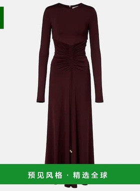 1h可退 香港直邮MaxMara 麦斯玛拉 女士 Doppia 褶皱长款连衣裙