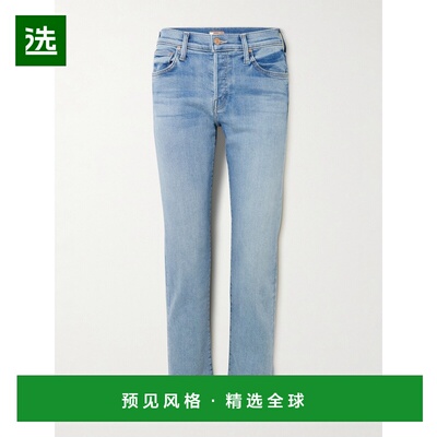 1h可退 香港直邮mother denim 女士 Hiker Hover 中腰直筒牛仔裤