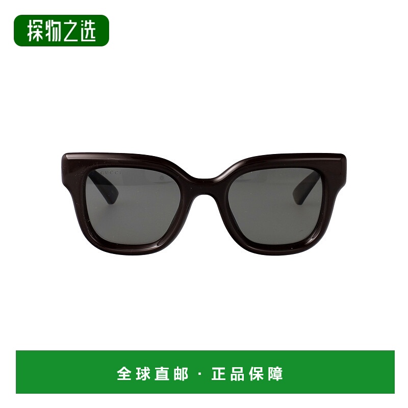 1h可退 香港直邮Gucci 古驰 女士 几何框太阳镜 GG1828S brown棕