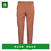 舒适时尚 1h可退 休闲长裤 brown棕色 香港直邮Incotex 男士