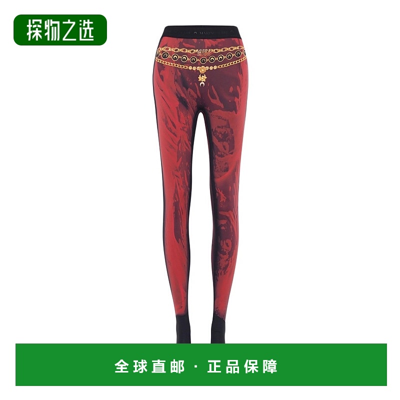 香港直邮Marine Serre 印花打底裤 WPA043ACJER0085RD