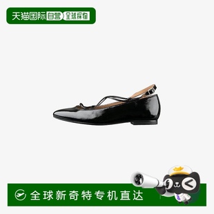 女士黑色皮革芭蕾舞鞋 欧洲直邮APC