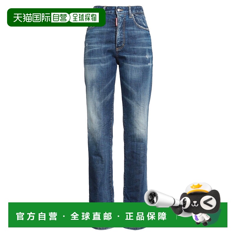 1h可退 香港直邮Dsquared2 二次方 女士 牛仔长裤 blue蓝色 舒适