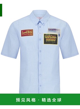 1h可退 香港直邮Martine Rose 条纹短袖衬衫 466WS15509男装