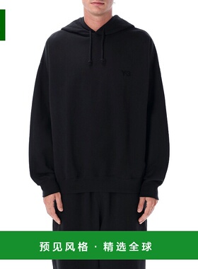1h可退 香港直邮Y-3 男士 基础款徽标连帽衫 KA3112B black黑色