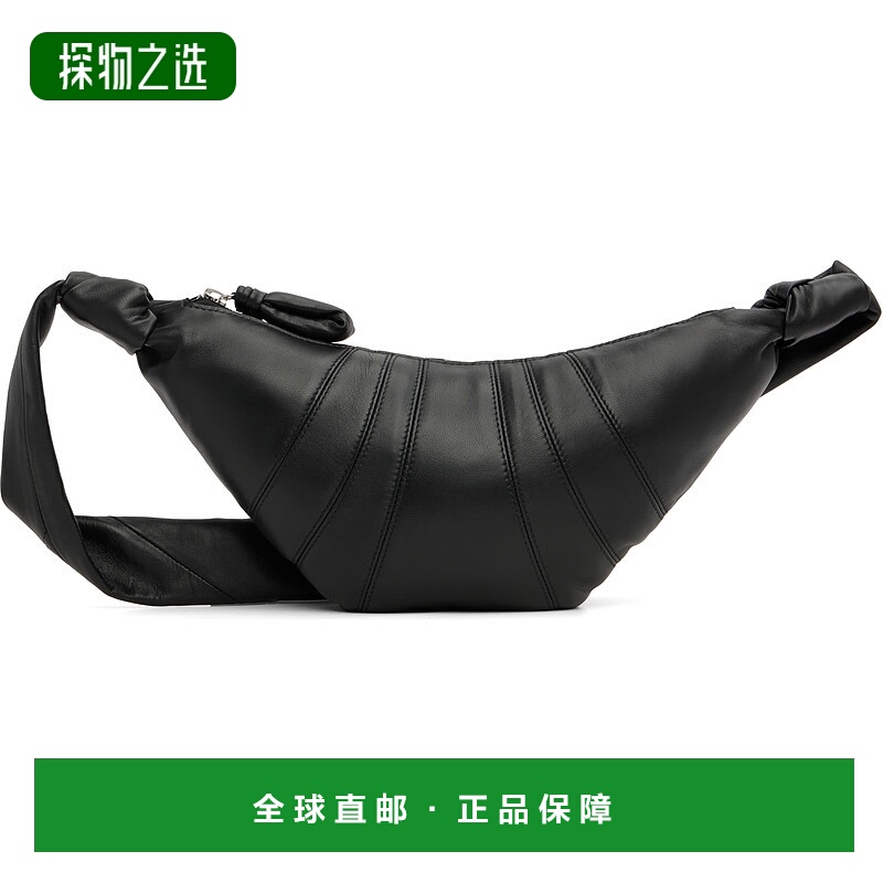 1h可退 香港直邮Lemaire 男士 黑色小号 Croissant 单肩包 BG0003