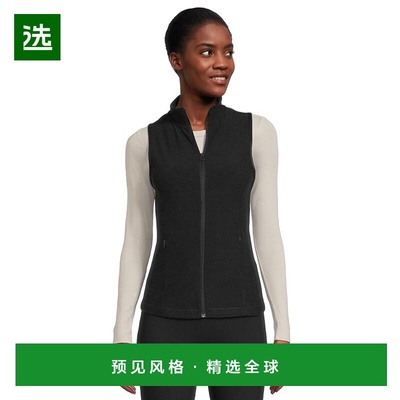 1h可退 香港直邮beyond yoga 女士 Venice 前拉链背心 black黑色