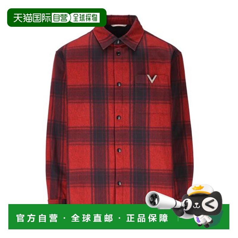 香港直邮Valentino 格纹衬衫夹克 VCIO06A8T