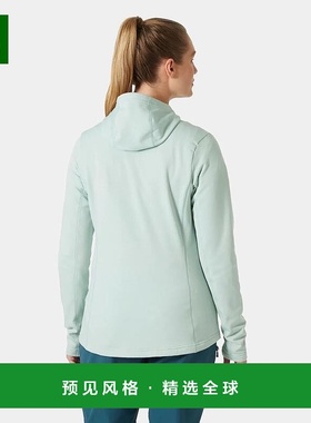 欧洲直邮Helly Hansen 女士灰绿色聚酯Versalite连帽抓绒夹克外套