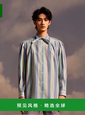 香港直邮Isabel Marant 翻领衬衫 BS005422P025I条纹长袖