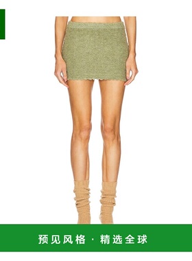 1h可退 香港直邮Danielle Guizio 女士 Palmyra 针织迷你半身裙 F