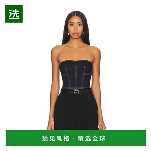 1h可退 香港直邮Fleur Du Mal 女士 牛仔短款紧身胸衣 TP0588