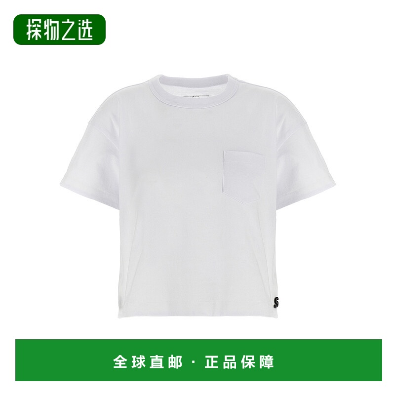 1h可退 欧洲直邮sacai 女士 上装T恤正品高档时髦显瘦小众透气舒