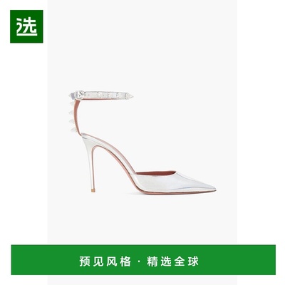 1h可退 香港直邮Amina Muaddi 女士 Julia 水晶装饰光面皮浅口鞋