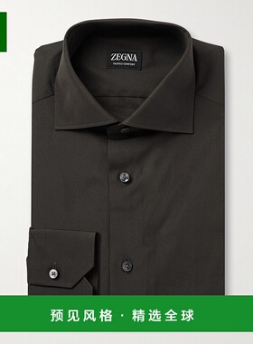 香港直邮1h可退 Zegna 杰尼亚 男士 Trofeo™ 舒适衬衫 9MS0BA2010
