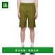 绿色褶裥短裤 1h可退 FMS15ST02GRE Wang 男士 香港直邮Feng Chen