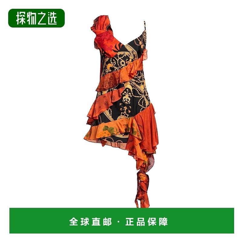 1h可退 香港直邮Marine Serre 女士 短款连衣裙 orange橙色 舒适