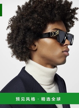 1h可退 欧洲直邮LV/路易威登 男士黑色醋酸纤维太阳镜正品舒适百