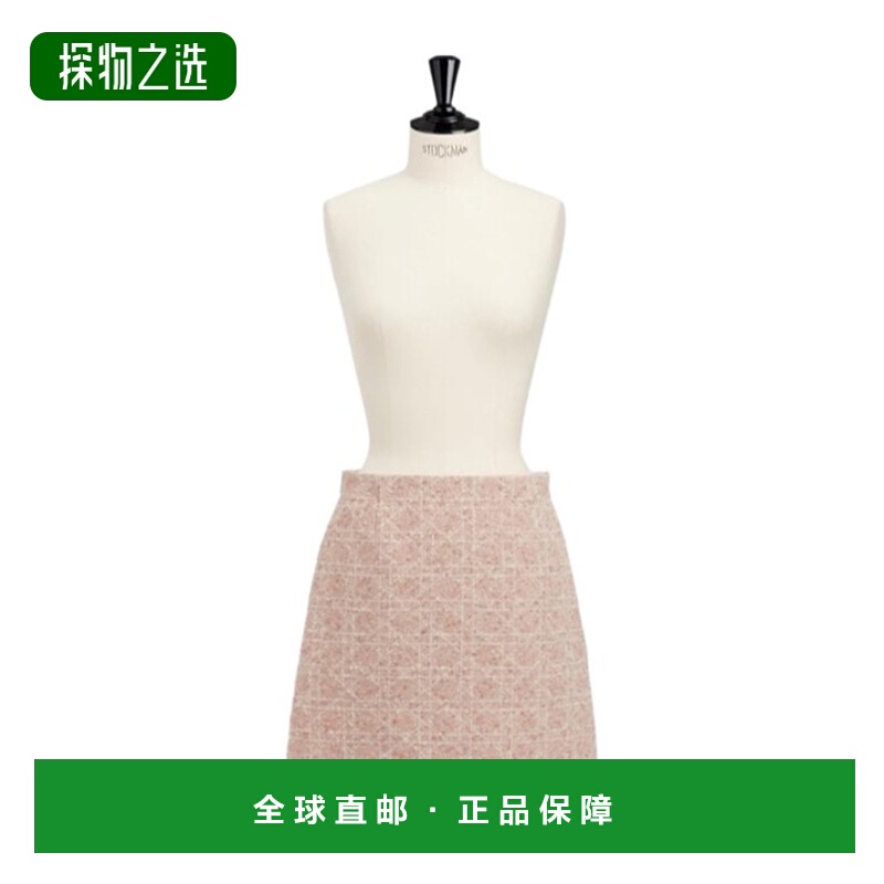 香港直邮Dior 藤格纹迷你半身裙 541J05A7757迪奥
