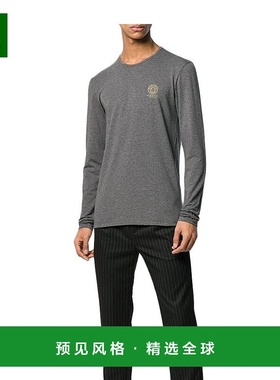 香港直邮Versace 浅灰色美杜莎头像印花T恤 AUU01007AC00059A804