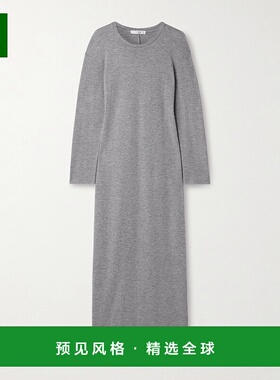 1h可退 香港直邮The Row 女士 ALINA 灰色羊绒连衣裙 10444K702