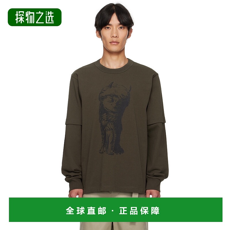 1h可退 香港直邮Sacai 男士 卡其色 Where The Wild Things Are