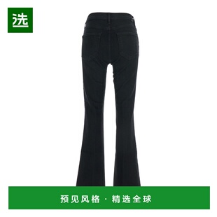 1h可退 香港直邮mother 女士 'The Weekender' 黑色五袋喇叭牛仔