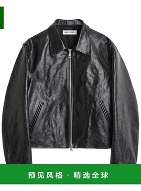 香港直邮Our Legacy 拉链长袖皮夹克 W4239MTD